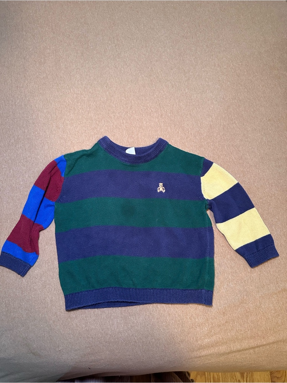 GAP Striped Crewneck Sweater in Green, Navy, Yellow, Red, Blue